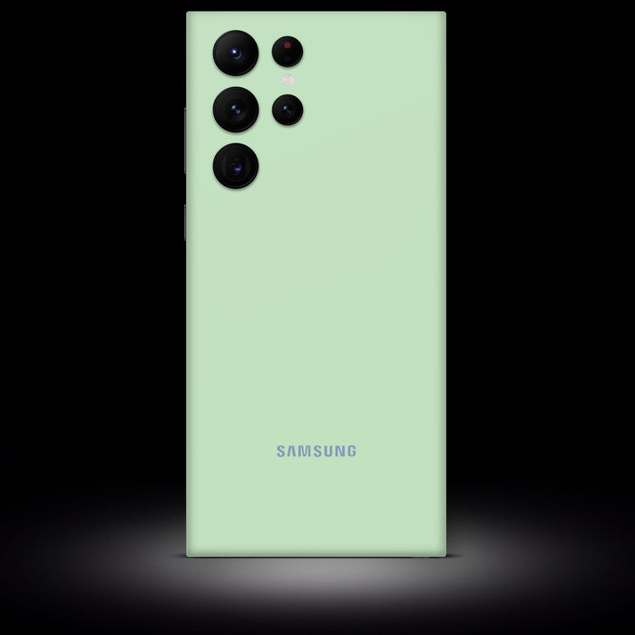 Samsung Galaxy Matte Mint Green Skin – Passend für S23, S24, Note 20, Note 20 Ultra und weitere Modelle, aus 3M-Folie mit mattem Finish, blasenfreier Schutz