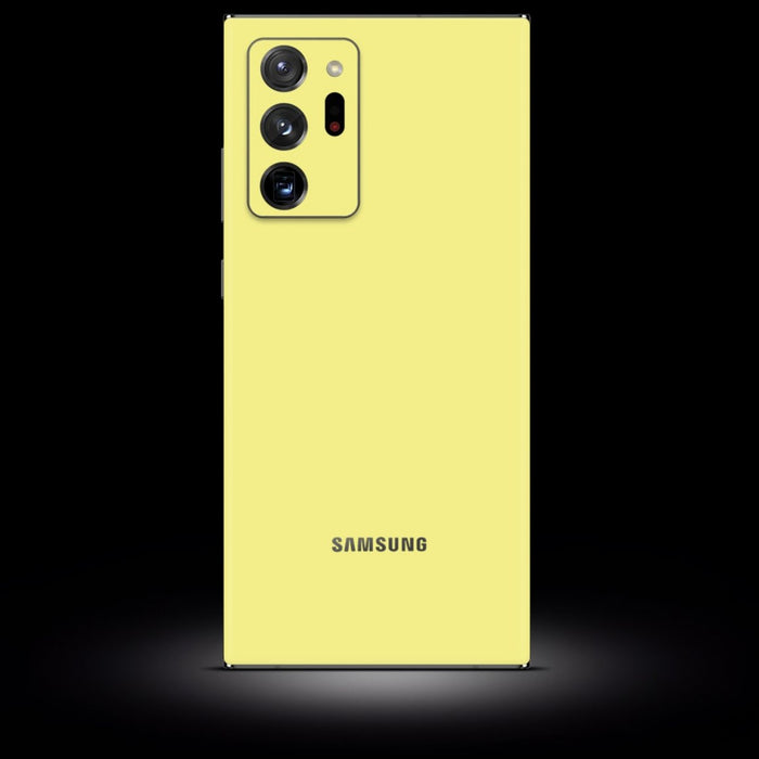 Samsung Galaxy Matte Yellow Skin – Passend für S23, S24, Note 20, Note 20 Ultra und weitere Modelle, aus 3M-Folie mit mattem Finish, blasenfreier Schutz